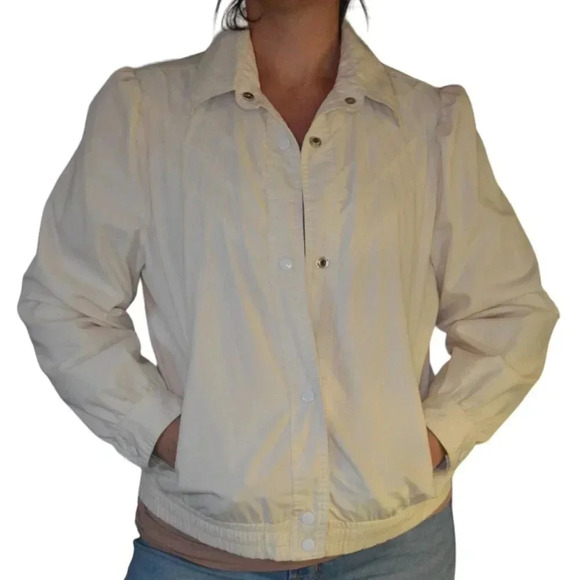 Current Seen Women's Vintage White Cotton/Polyester Jacket L - Picture 1 of 8